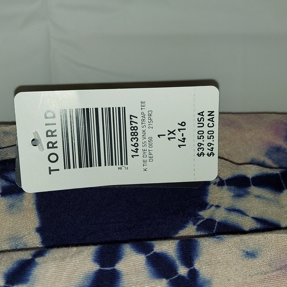 Torrid Super Soft Tie Dye Short Sleeve Shirt - Picture 3 of 4